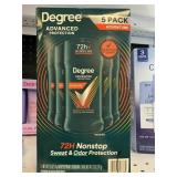 Degree deodorant 5 pack
