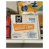 500 Clear dome lids fits 12,16,20 fl oz