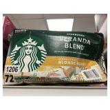 Starbucks blonde roast 72 K cups