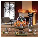 10pcs Halloween village set