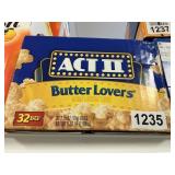 Act II butter lovers popcorn 32 bags