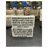 2 Stone scripture plaques 5inx2in