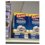 Glad Clorox 120 trash bags