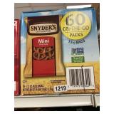 Snyders mini pretzels 60 packs
