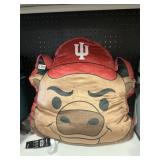 Logo brands mascot head plush puff  pillow