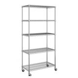 Seville 5-tier steel wire shelving