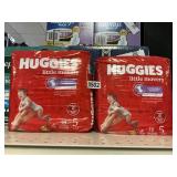 Huggies 2-19 ct diapers size 5