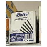 Hefty unwrapped stirrer straws 5000ct