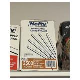 Hefty unwrapped jumbo straws 2500ct