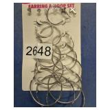 9pairs Earrings & hoop set