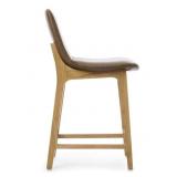 Faux leather counter stool saddle
