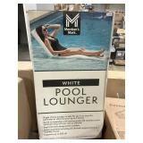 White pool lounger