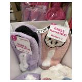 2ct Girls slipper socks  size 1-2