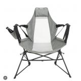 Portable rocking chair grey flannel