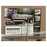 Lewiston Coll 7-pc woven sectional set w/ fire pit