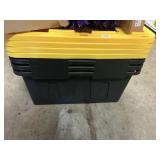 4 ct Yellow & black totes & lids 20inWx30inL