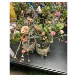 Ball mason jar floral decor 8in H jar 2ct