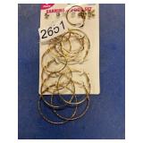 9pairs Earrings & hoop set