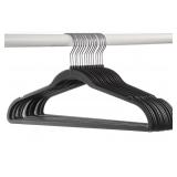 50-pk HD rubberized hangers- black