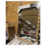Room Essentials wall mirror turned wood 20x30in