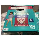 Pampers 124 diapers size 5