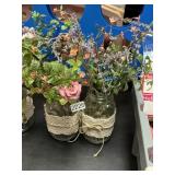 Ball mason jar floral decor 8in H jar 2ct