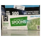 Clear spoons 300pcs