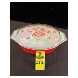 Vintage Pyrex Friendship Pattern Casserole Dish