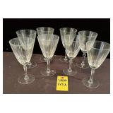 8 Noritake Cascade Crystal Wine Glasses