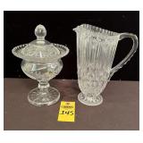 Vintage A H Crown Point Pitcher And