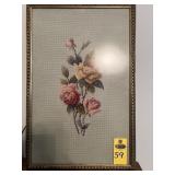 Vintage Rose Cross Stitch 25' X 16.5'