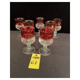 7 King's Crown Wine Glasses