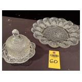 Vintage Butter Dish & Egg Plate