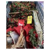Christmas Garland, Bows, Flag & Napkins