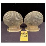 Brass Sea Shell Bookends