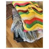 Crate Of Afghans & Throws