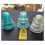 3 Vintage Insulators