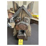 New Handmade Wolf Birdhouse