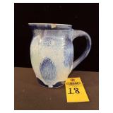D K Clay Pottery Pitcher 6.5' ( Has Chip On Rim)
