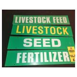 4 Plastic Signs