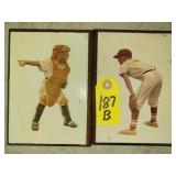 2 Baseball Plaques 5" X 7"