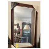 New 33"x19" Wood Framed Mirror