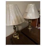 Pair Of 29" Brass Lamps