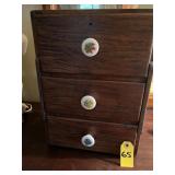 Homemade Primitive 3 Drawer Chest 15.5" Hx11.5" Wx