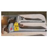 2 Reed Pipe Wrenches 14" & 18"
