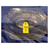 Depression Glass Bowl 10" X 7"