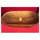 Vintage Farmhouse Wooden Dough Bowl
