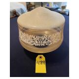 Vtg Amber Victorian Style Schoolhouse Lamp Shade