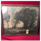 1925 Lithograph Print " Dancing In The Forest"
