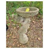 Concrete Bird Bath 24" Tall